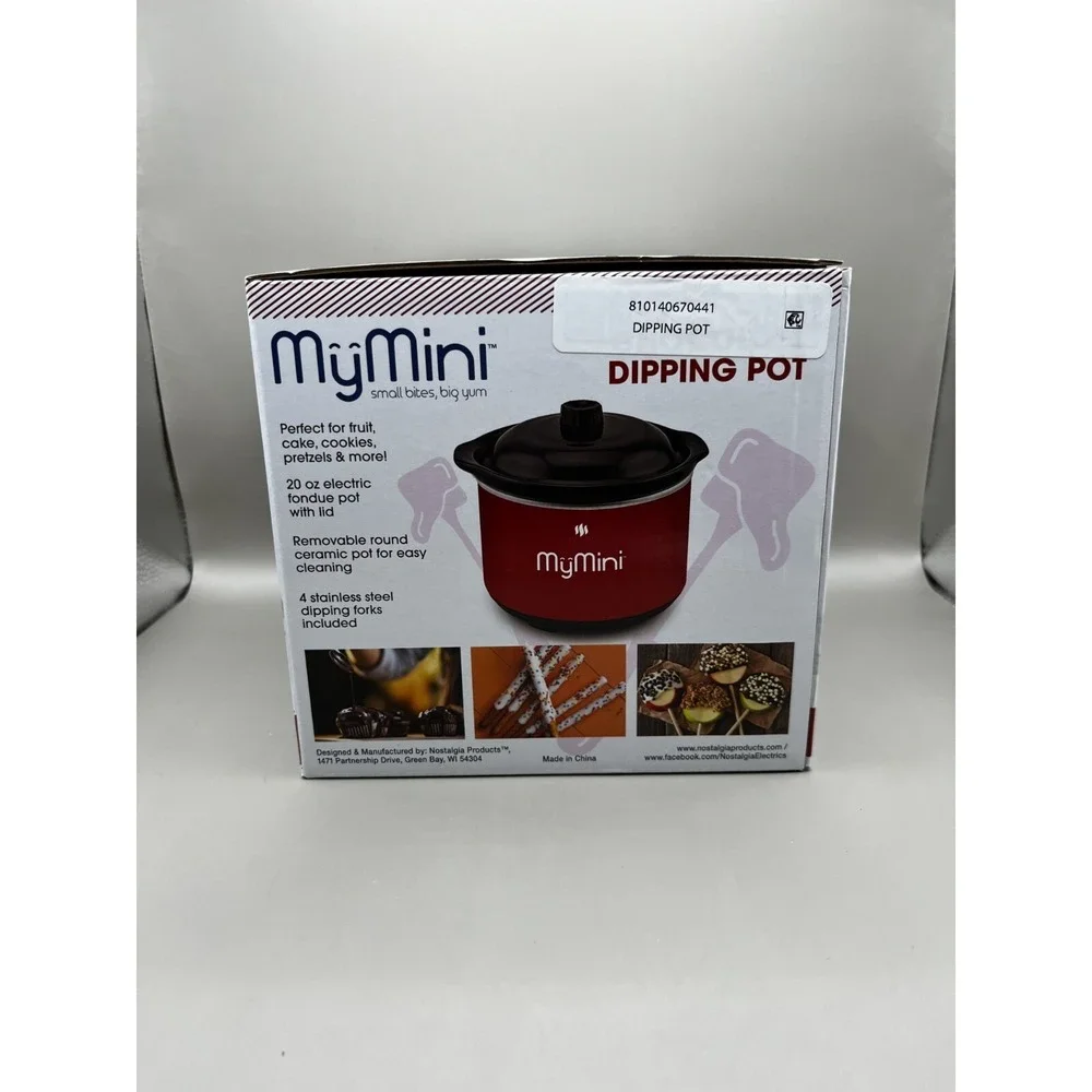 My Mini Chocolate Fondue Dipping Pot W/ Lid - 20 Oz - 4 Stainless Dip Forks